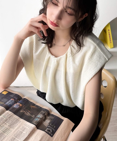 「classicalelf」 ノースリーブブラウス MEDIUM ベージュ レディース_画像4