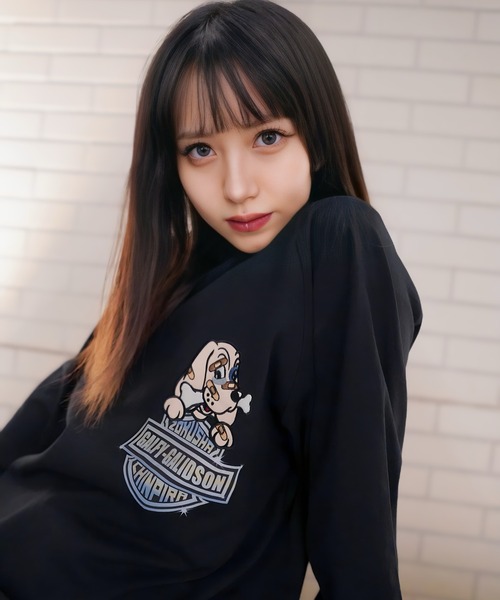 GALFY（ガルフィー） tシャツ GA×GALFY-バイク乗りロンTee メンズ