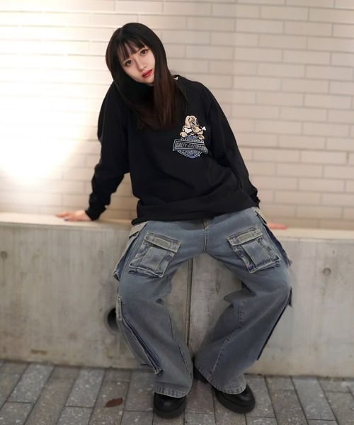GALFY（ガルフィー） tシャツ GA×GALFY-バイク乗りロンTee メンズ