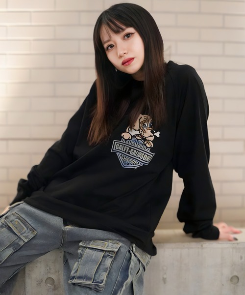 GALFY（ガルフィー） tシャツ GA×GALFY-バイク乗りロンTee メンズ