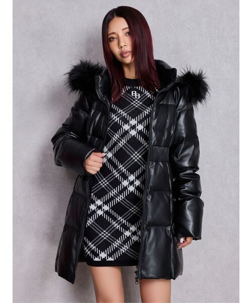 GYDA（ジェイダ） ワンピース GG embroideryラメチェックニット