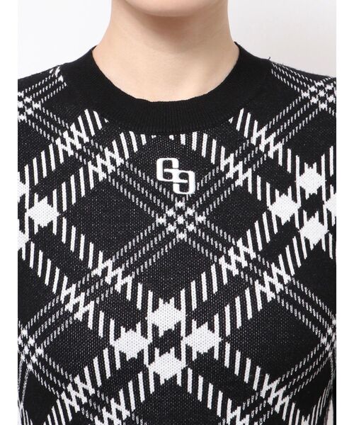 GYDA（ジェイダ） ワンピース GG embroideryラメチェックニット