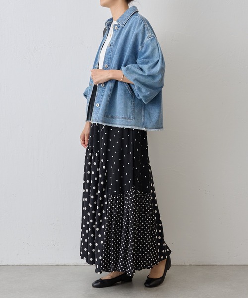 BEARDSLEY（ビアズリー）の「《FRIPIER》パフ袖カバーオールデニム