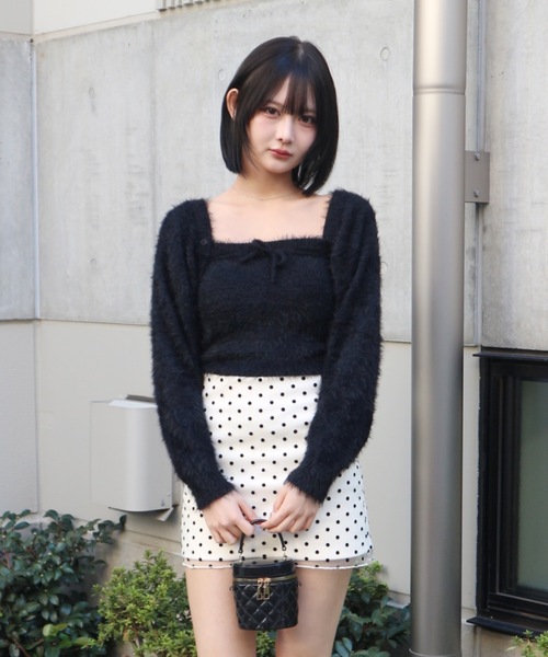 JilLA ニット セーター 「2点セット」Ribbon Knit Camisole Ensemble