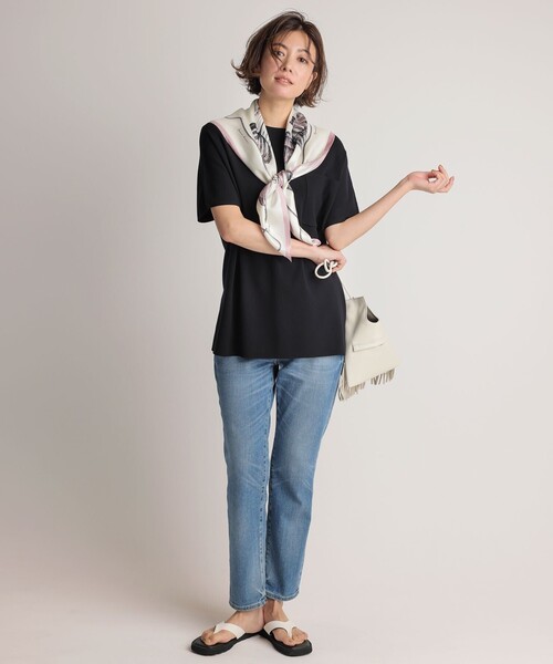 「23区」 半袖ニット 38 ブラック レディース_画像9