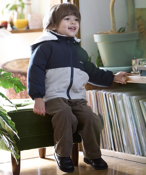 petit main ブルゾン アウター 「洗える」リバーシブル切替ブルゾン