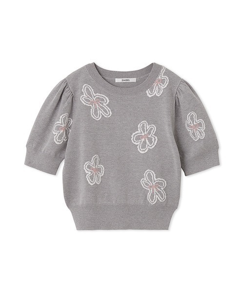 「SNIDEL」 半袖ニット ONE SIZE ホワイト レディース_画像5