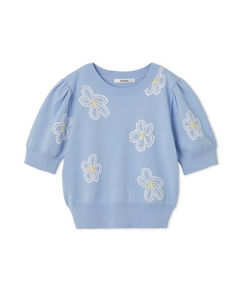 「SNIDEL」 半袖ニット ONE SIZE ホワイト レディース_画像6