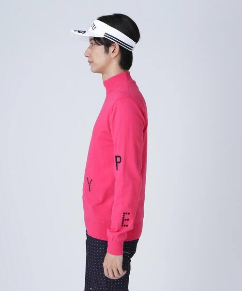 パーリーゲイツ　ニット　カシミヤタッチ PEARLY GATES（パーリーゲイツ） tシャツ 12G部分ジャガードカシミヤ