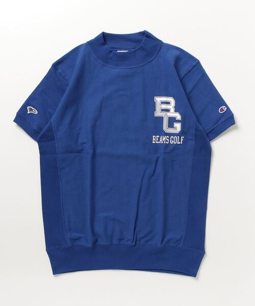 「BEAMS GOLF」 半袖Tシャツ「championコラボ」 X-LARGE ブルー メンズの画像