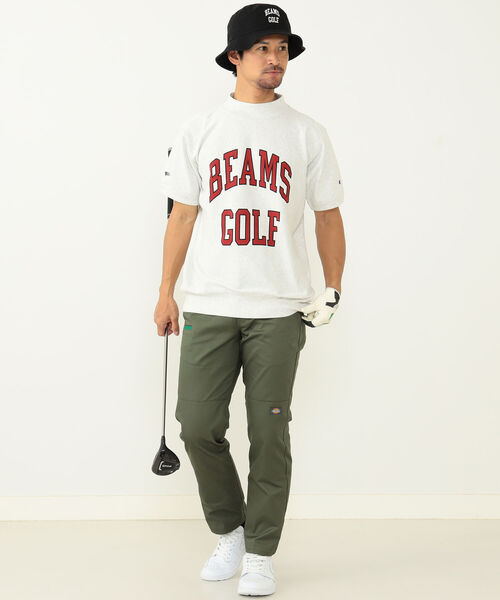 「BEAMS GOLF」 半袖Tシャツ「championコラボ」 X-LARGE ブルー メンズの画像