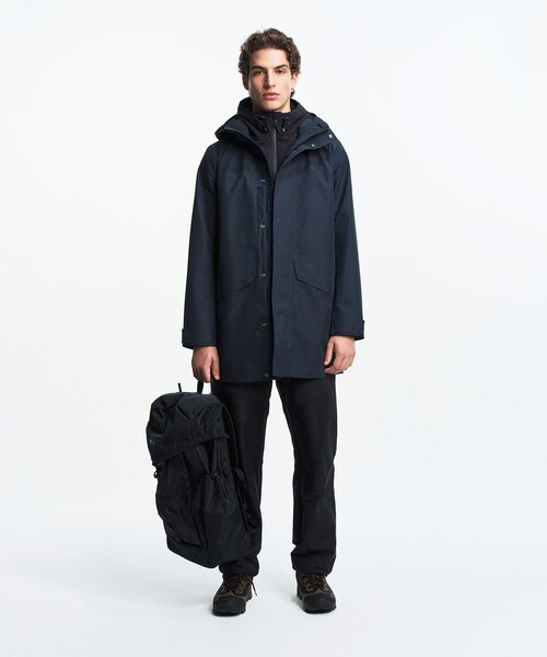 マウンテンパーカー ウインドブレーカー GORE-TEX ゴアテックス 防水 透湿 防風 2レイヤージャケット T-KIT / フード脱着可 メンズの画像