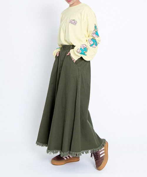PUNYUS（プニュズ） ロング スカート フリンジロングスカート