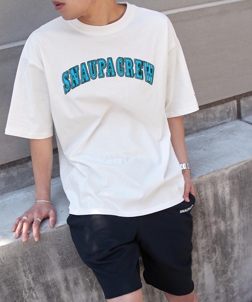 「Snap club」 半袖Tシャツ M オフホワイト レディース_画像4
