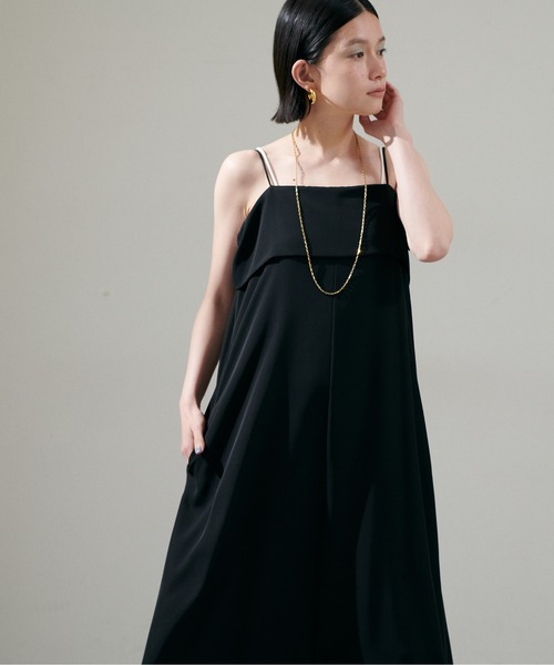 「LARUTA」 キャミソールワンピース MEDIUM ブラック レディース_画像6