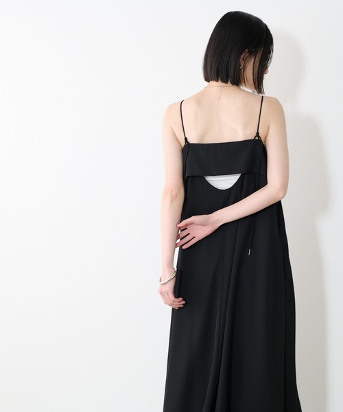 「LARUTA」 キャミソールワンピース MEDIUM ブラック レディース_画像9