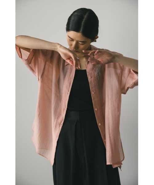 「STYLEMIXER」 半袖シャツ FREE ネイビー レディース_画像3