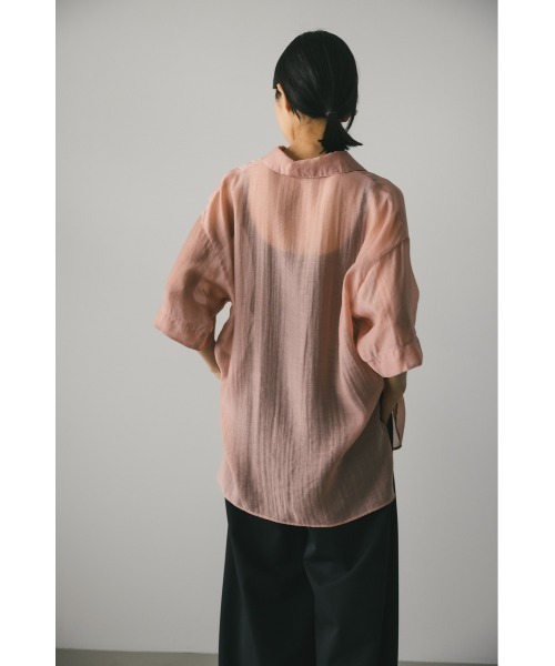 「STYLEMIXER」 半袖シャツ FREE ネイビー レディース_画像5