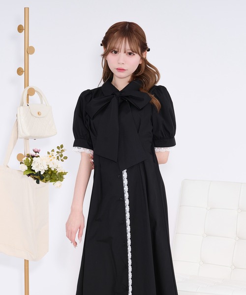 「apres jour」 シャツワンピース X-LARGE ブラック レディース_画像6