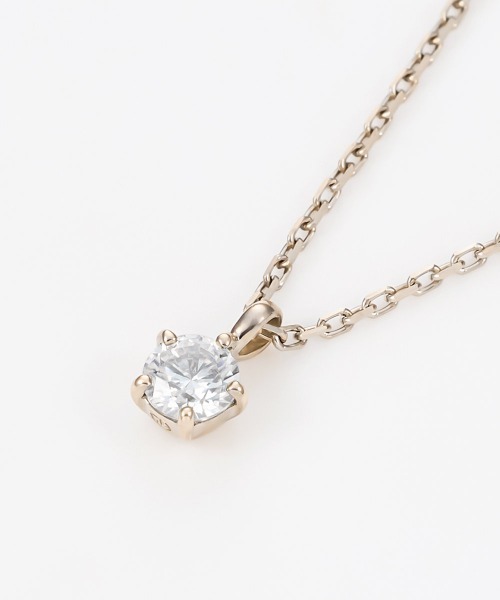 ネックレス ピンクシルバー ダブルループ ネックレス レディースの画像