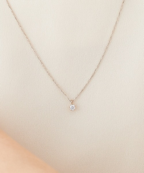 ネックレス ピンクシルバー ダブルループ ネックレス レディースの画像