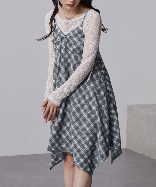 「nui nullu」 キャミソールワンピース FREE グレー レディース_画像3