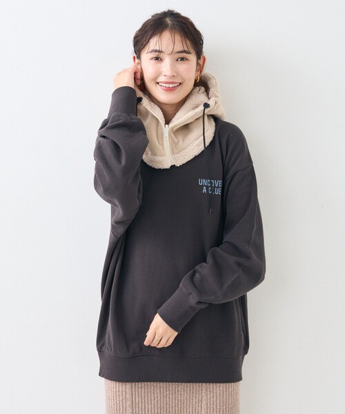「FREAK'S STORE」 スウェットカットソー フリ- チャコール レディース_画像4