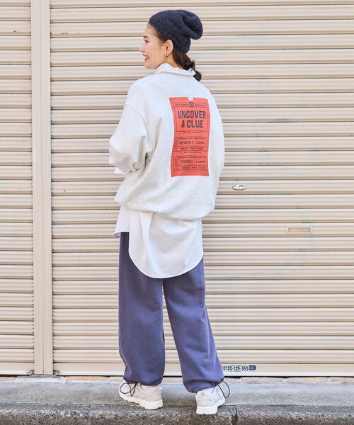 「FREAK'S STORE」 スウェットカットソー フリ- チャコール レディース_画像6