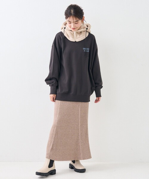 「FREAK'S STORE」 スウェットカットソー フリ- チャコール レディース_画像7