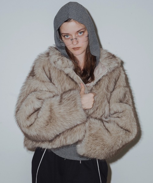 「Mili affinity」 ブルゾン FREE ブラウン レディース_画像7