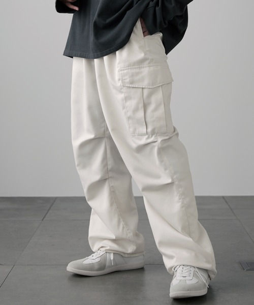 「MONO-MART」 カーゴパンツ L アイボリー メンズの画像2