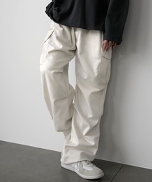 「MONO-MART」 カーゴパンツ L アイボリー メンズの画像4