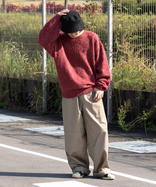 「kutir」 長袖ニット MEDIUM ライトグレー メンズ_画像2