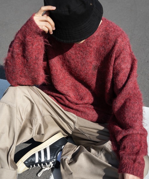 「kutir」 長袖ニット MEDIUM ライトグレー メンズ_画像7