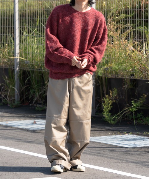 「kutir」 長袖ニット MEDIUM ライトグレー メンズ_画像9