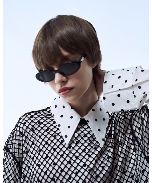 seyto サイズ2 / メッシュレイヤードドットシャツ シャツ Mesh layered dot shirt / メッシュレイヤードドットシャツ