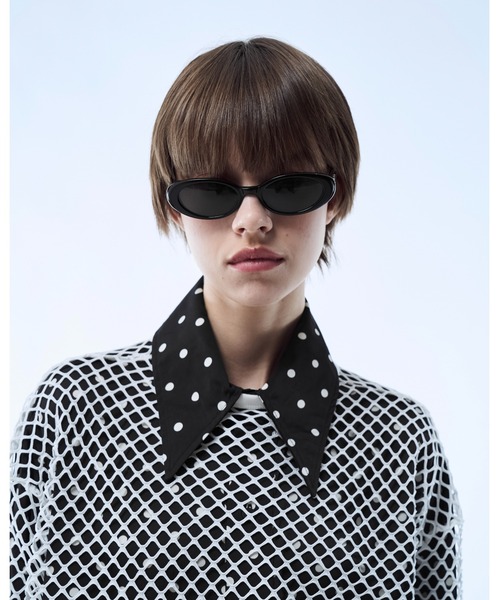 シャツ Mesh layered dot shirt / メッシュレイヤードドットシャツ 