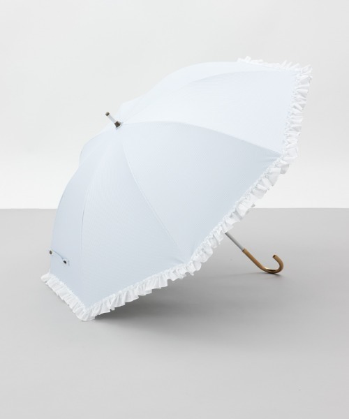 dazzlin（ダズリン） 傘 「」ストライプ・ドットフリル晴雨兼用傘（長
