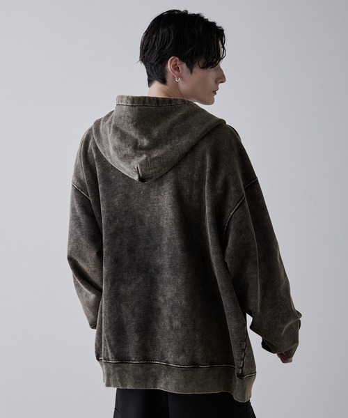 「CLEL」 ジップアップパーカー X-SMALL ブラウン メンズ_画像3