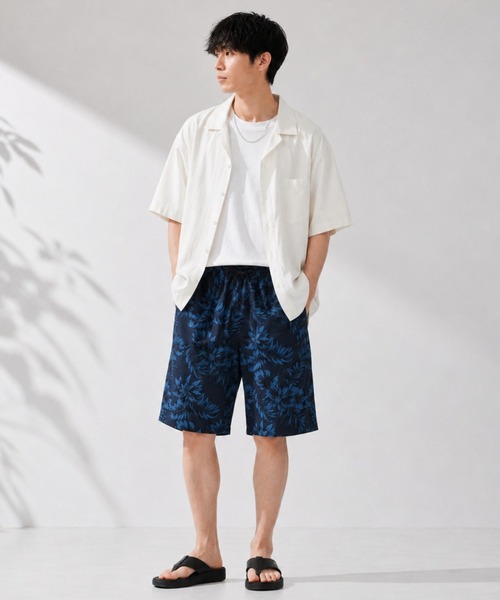 NAVY ハーフパンツ パンツ 短パン 「SARARI /サラリ」通気性 ハニカム