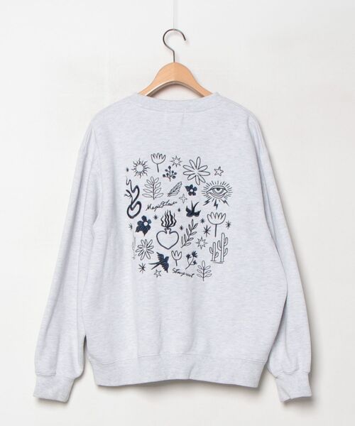 「EMMA CLOTHES」 ワンポイントスウェットカットソー M グレー メンズ_画像2