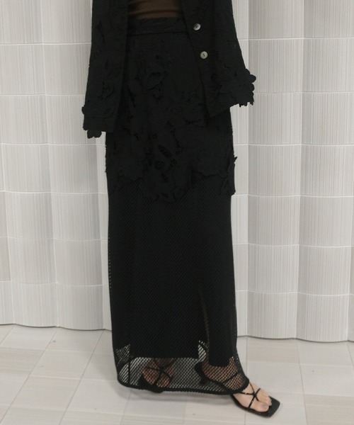 Ameri（アメリ） ロング スカート 夏 MEDI CUTWORK 3D LACE MOTIF