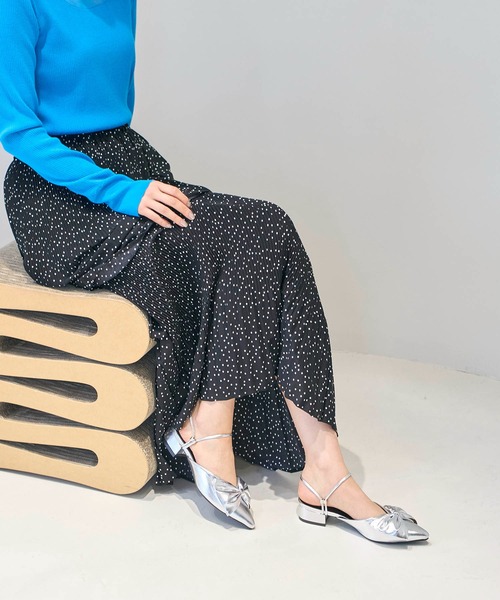 「noyau」 フラットサンダル M シルバー系その他 レディース_画像3