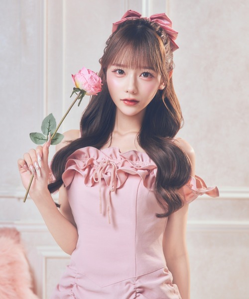 ReAmour ワンピース オフショルはしごリボンワンピ : ZOZOTOWN Yahoo