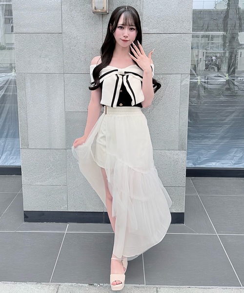NOMAE（ノーマエ） ロング スカート 2wayチュールティアードロング