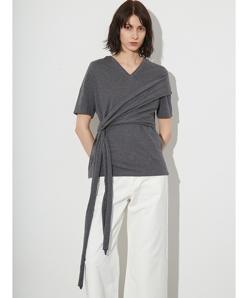 「styling/」 半袖カットソー ONE SIZE グレー レディース_画像3