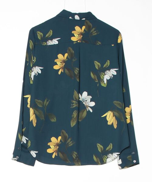 「Ted Baker」 花柄長袖ブラウス 2 ネイビー レディース_画像2