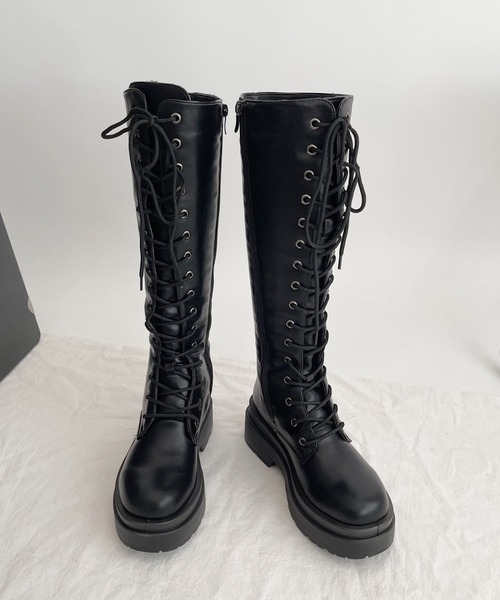 Shoes in Closet（シュークロ） ブーツ 厚底 レースアップ ロング