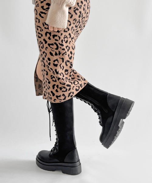 Shoes in Closet（シュークロ） ブーツ 厚底 レースアップ ロング