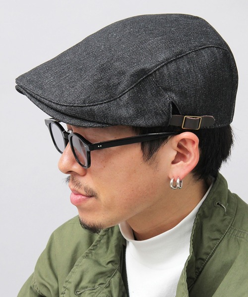 Ruben 帽子 ベレー帽 デニム ヒッコリーストライプ ハンチング帽